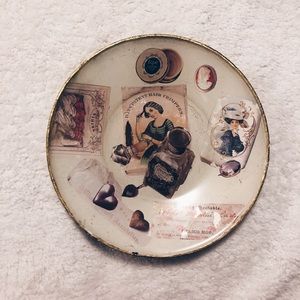 Vintage French girl make up plate
